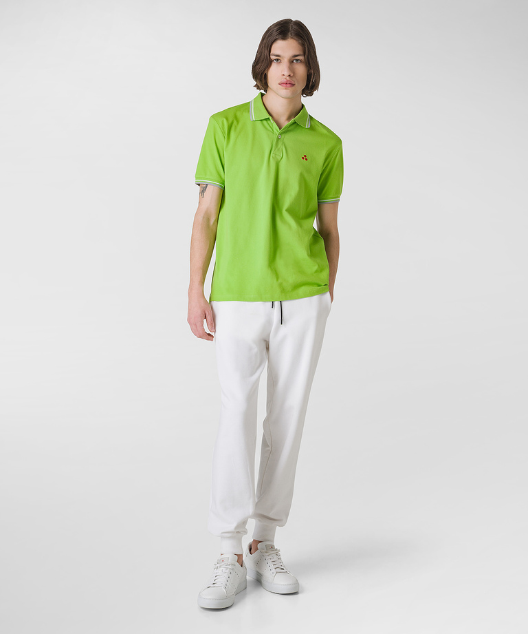 Short-sleeved polo shirt in stretch cotton. - Clothing for Men | Peuterey