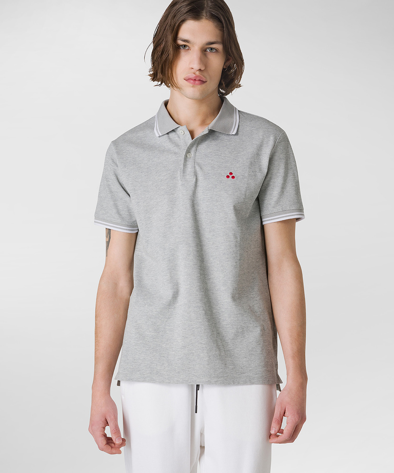 Comfortable melange cotton polo shirt - Everyday apparel - Men's clothing | Peuterey