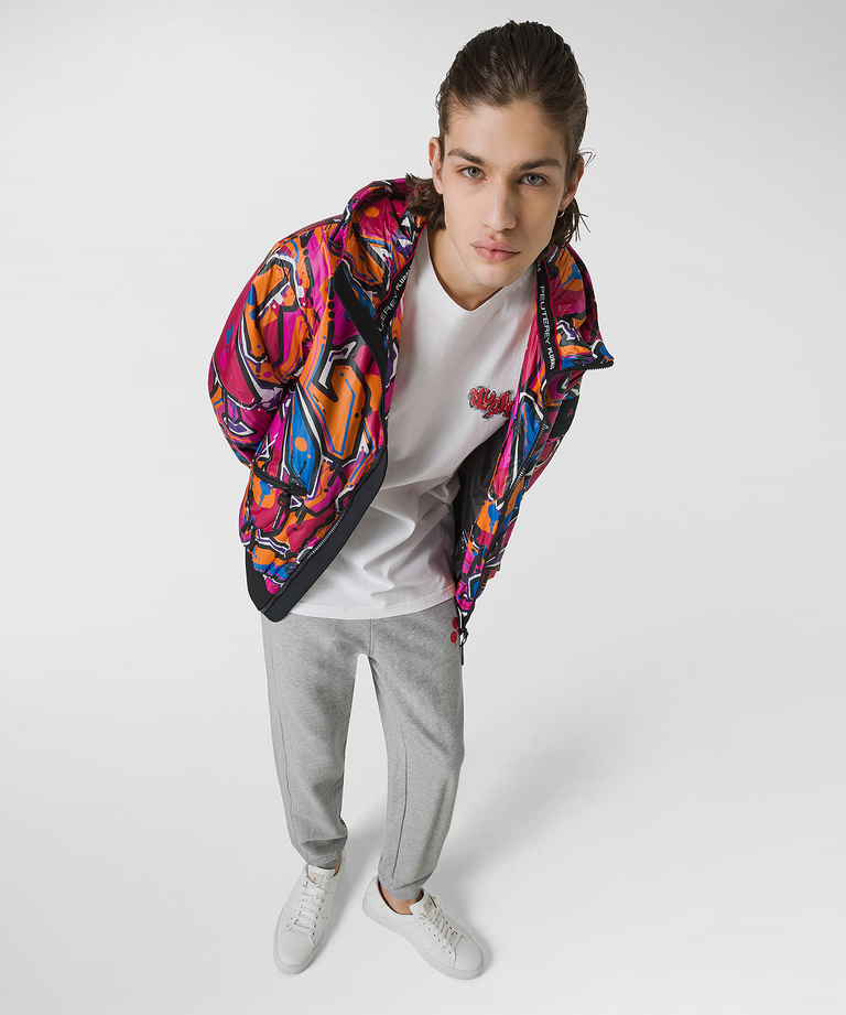 Smooth bomber jacket with all-over print - PLURALS COLLECTION  | Peuterey