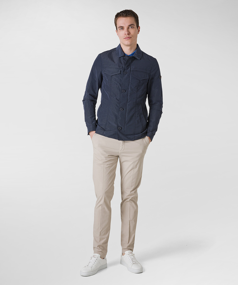 Wrinkled-effect nylon field jacket - Eco-Friendly Clothing | Peuterey