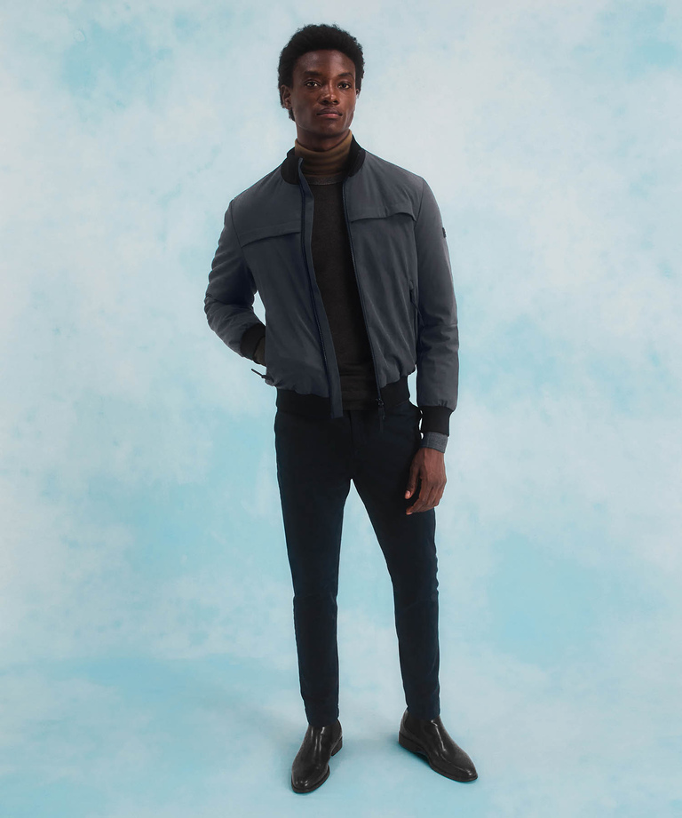 Smooth, soft-shell bomber jacket - Timeless and iconic menswear | Peuterey