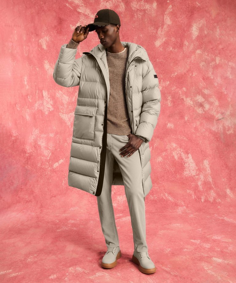 Long down jacket with soft recycled down - Fall-Winter 2023 Menswear Collection | Peuterey
