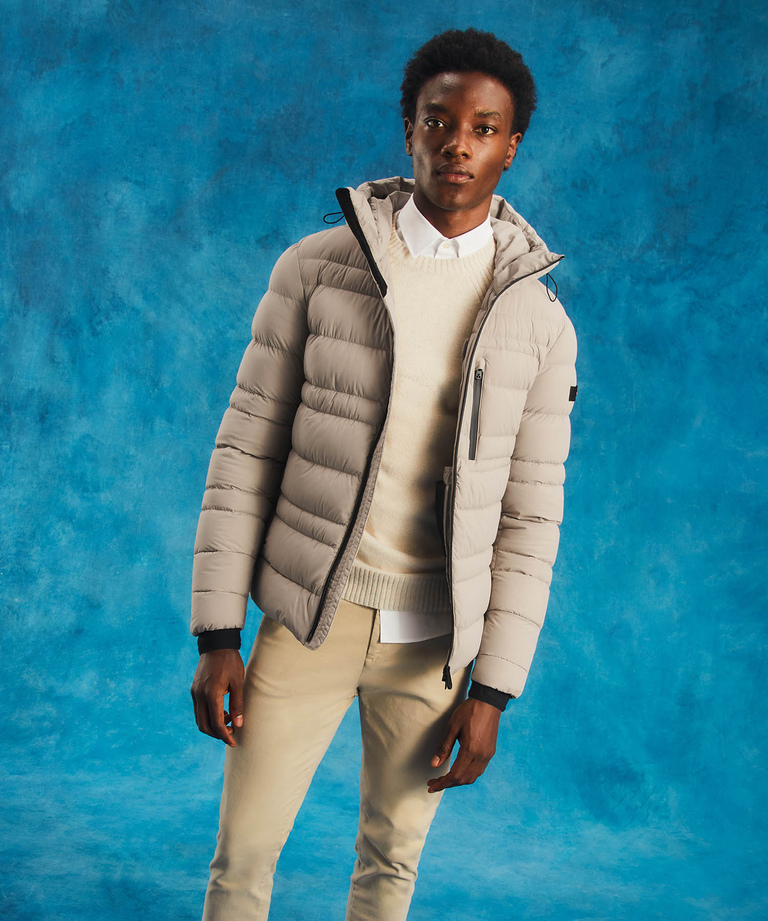 Down bomber jacket with patterned quilt - Jackets | Peuterey