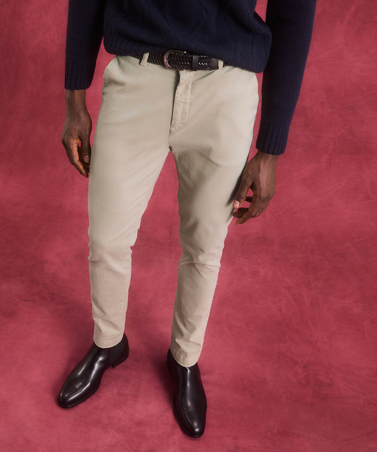 Polished gabardine trousers - Elegant men's clothing - Special occasion apparel | Peuterey
