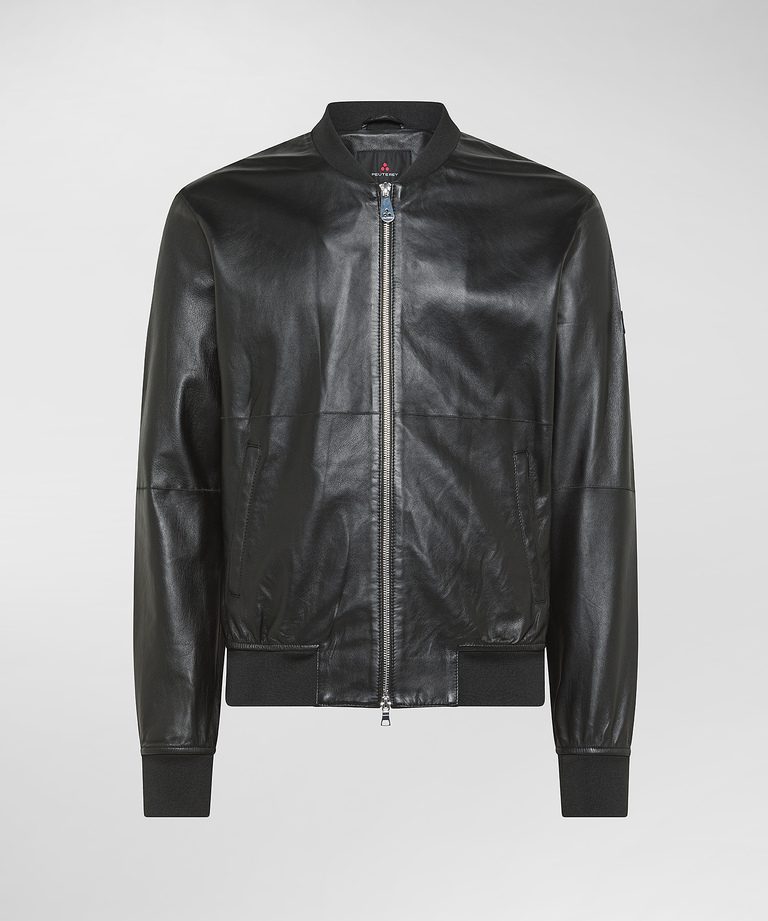 Leather bomber jacket - Men's Jackets - Outerwear Collection | Peuterey