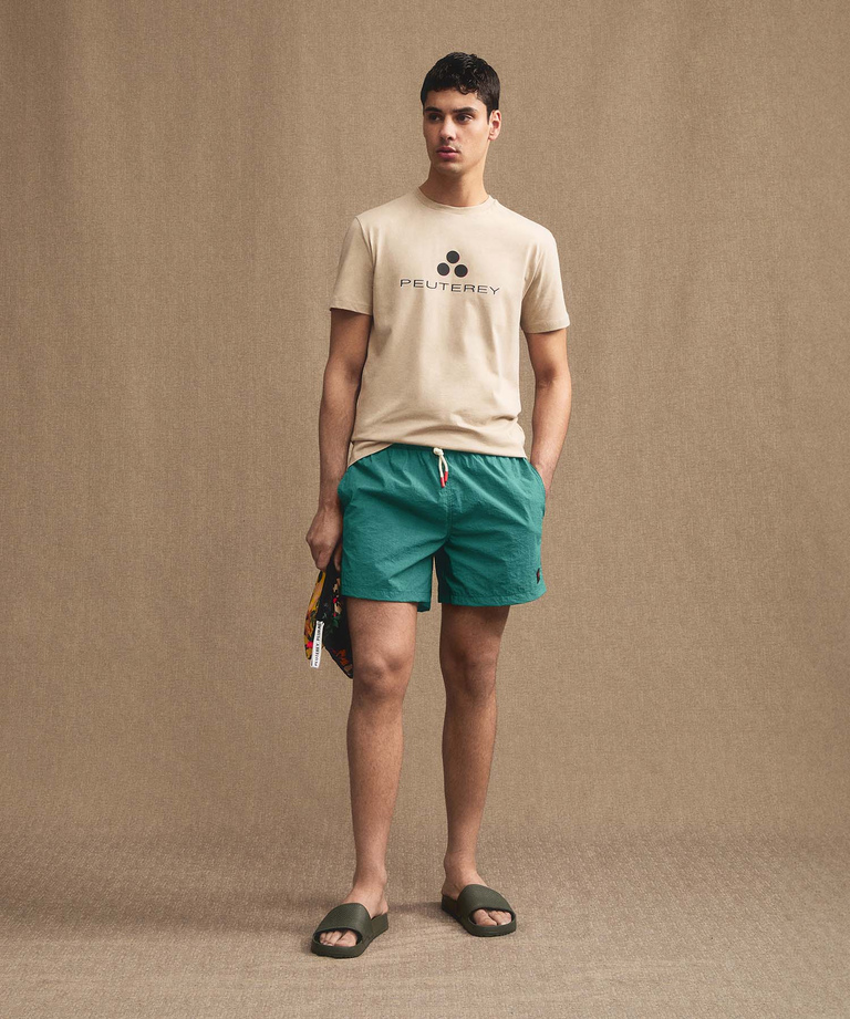 Solid-coloured beach boxer shorts - Plurals Project New Men's Collection | Peuterey