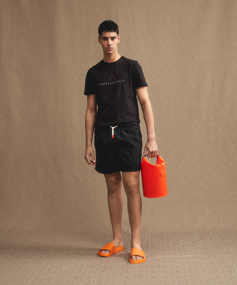 Solid-coloured beach boxer shorts - Men's Beachwear | Peuterey
