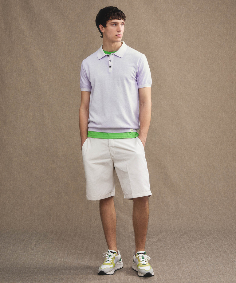Cotton knit classic polo shirt - Men's Sweaters and Sweatshirts | Peuterey