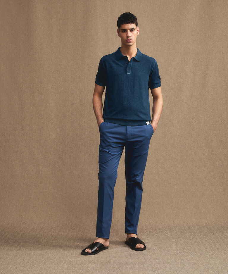 Cotton knit classic polo shirt - Menswear Collection | Peuterey