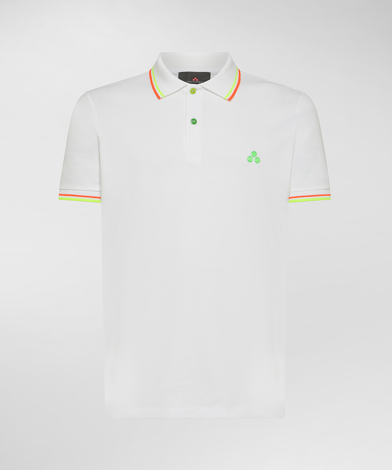 Poloshirt in Piquet mit fluoreszierenden Details - Shop by mood | Peuterey