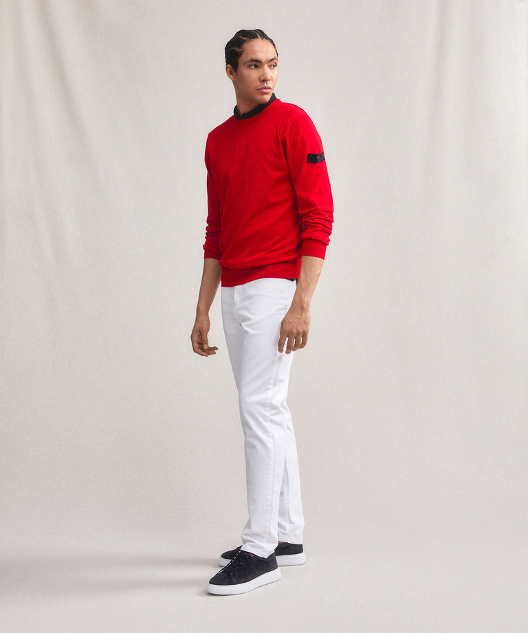 Knit sweater with embroidered logo - MENSWEAR BESTSELLERS | Peuterey