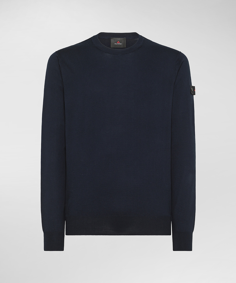 Knit sweater with embroidered logo - Clothing for Men | Peuterey