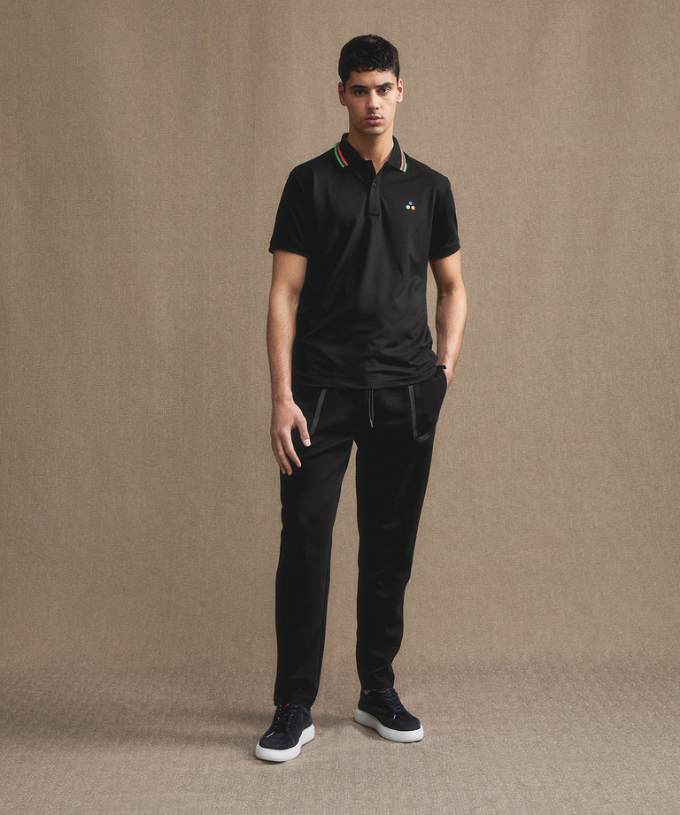 Stretch cotton pique and silk polo shirt - Everyday apparel - Men's clothing | Peuterey