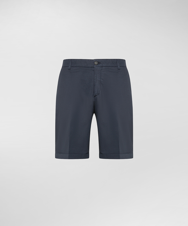 Cotton and linen Bermuda shorts - Men's Trousers | Peuterey