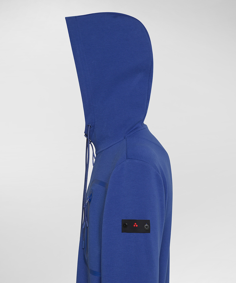 Hooded sweatshirt with chest pocket