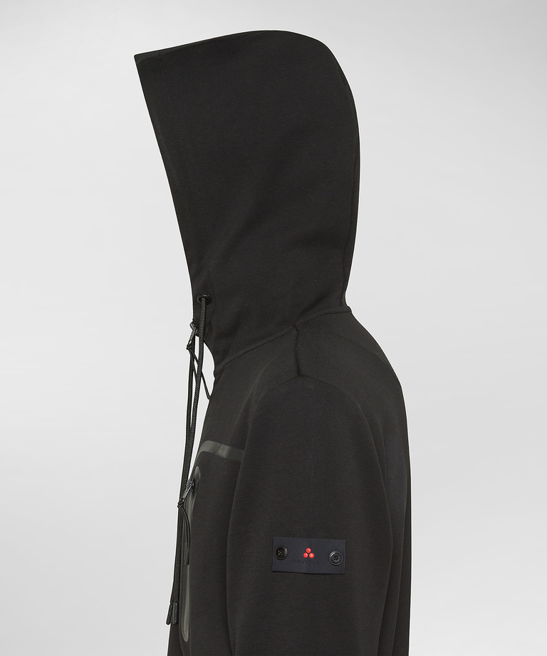 Hooded sweatshirt with chest pocket
