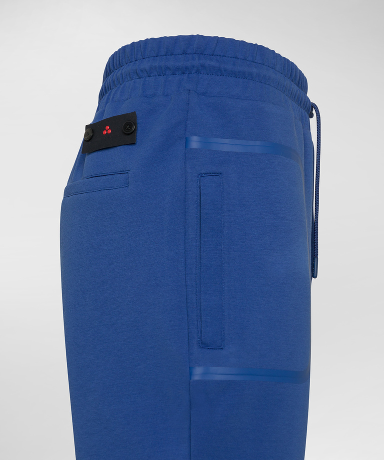 Stretch cotton joggers with taping