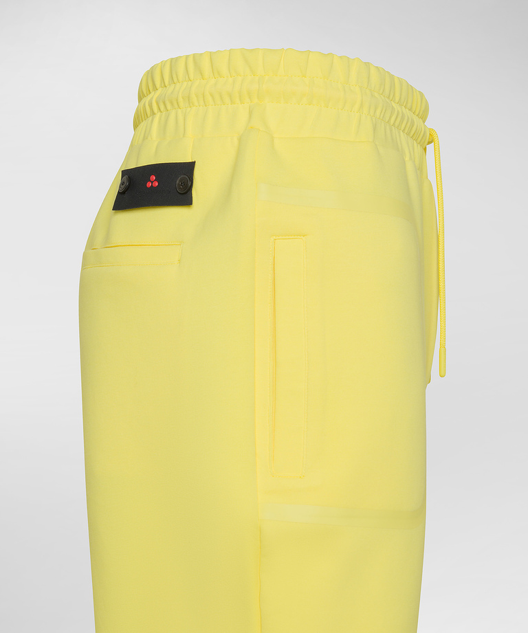 Stretch cotton joggers with taping
