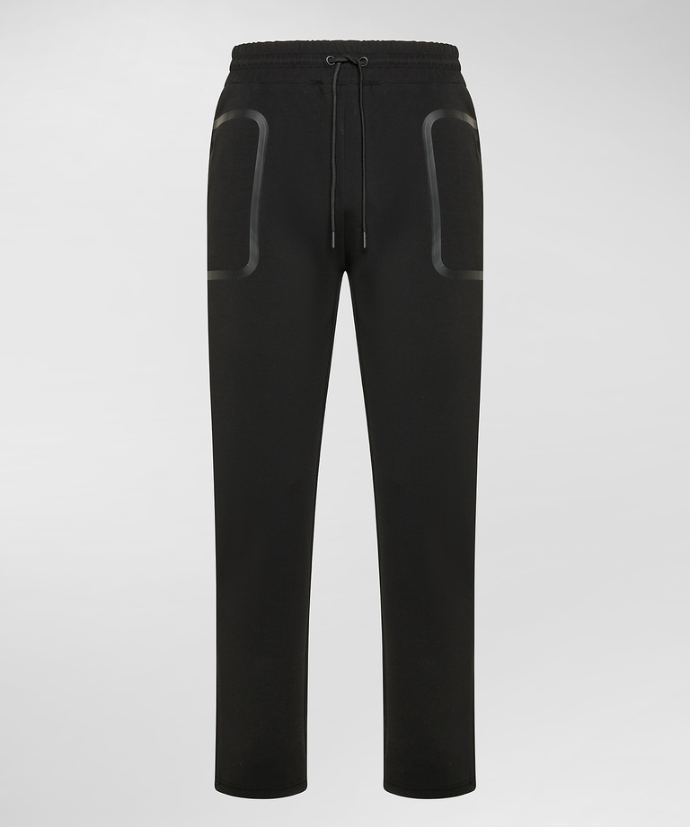 Stretch cotton joggers with taping - Trousers & Shorts | Peuterey
