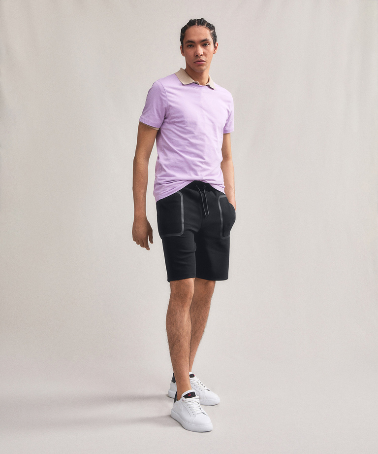 Stretch cotton Bermuda shorts with drawstring - Men's Trousers | Peuterey