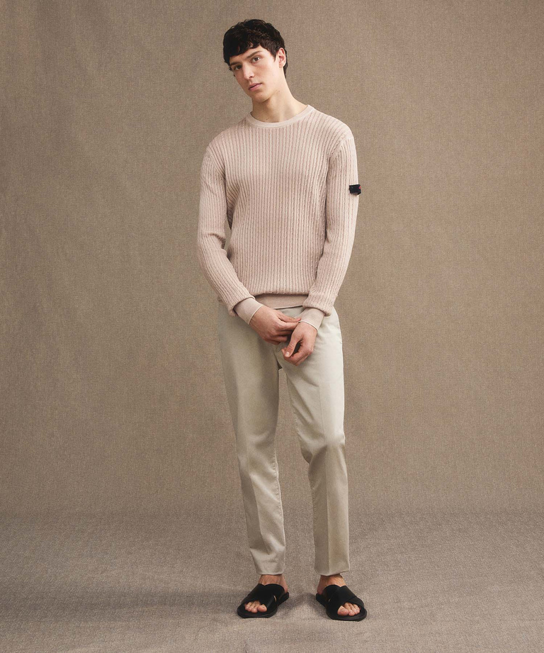 Cotton cable knit sweater - Menswear Collection | Peuterey