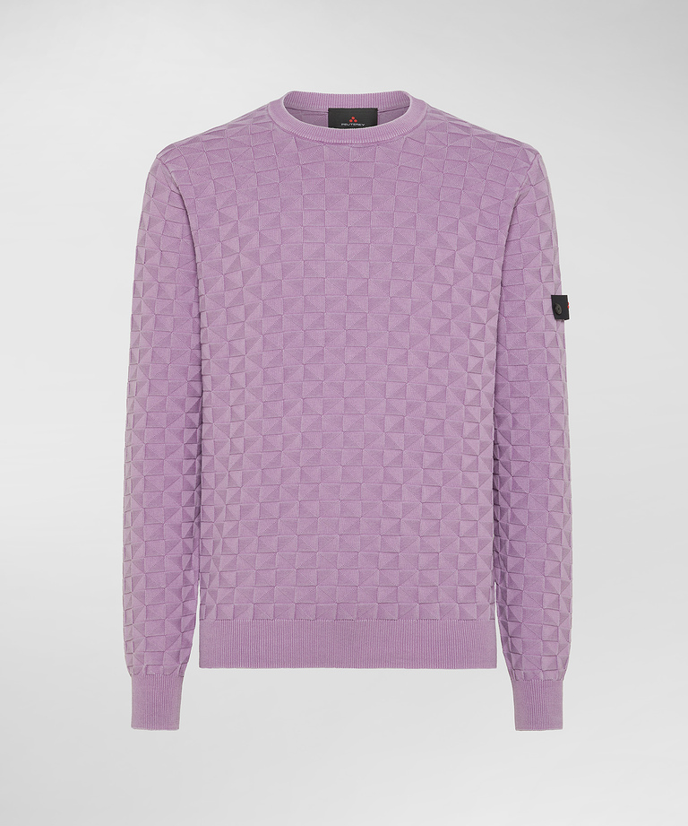 Cotton sweater with 3D effect - Everyday apparel - Men's clothing | Peuterey