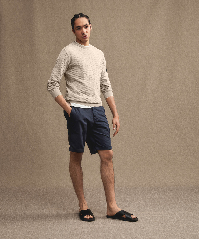 Cotton sweater with 3D effect - Menswear Collection | Peuterey