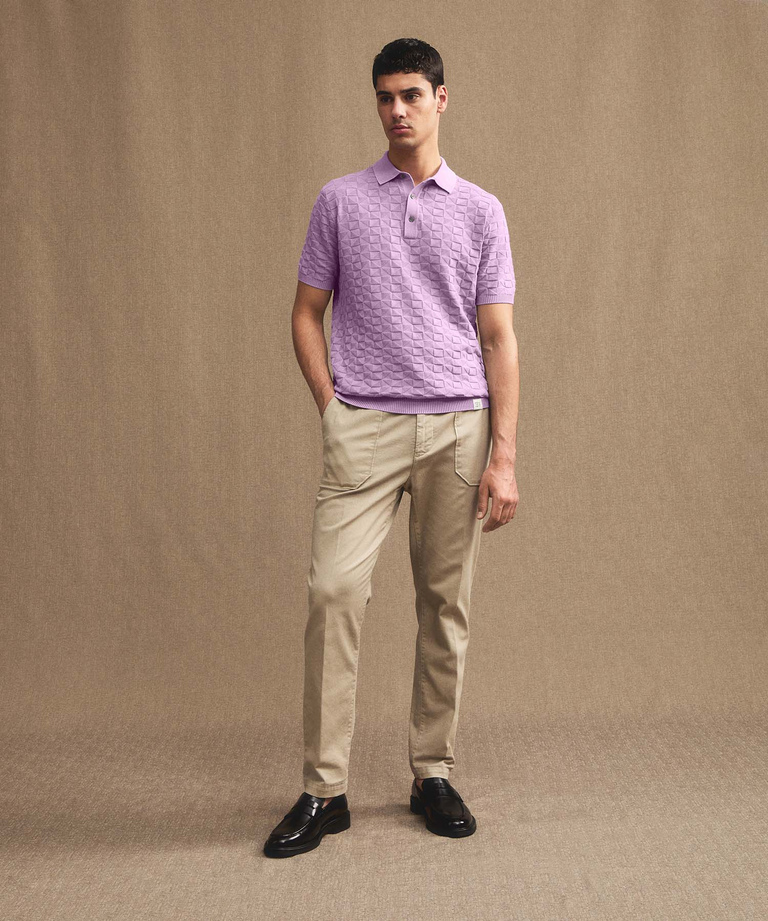 Polo in cotone con effetto 3D - T shirt e Polo da uomo | Peuterey
