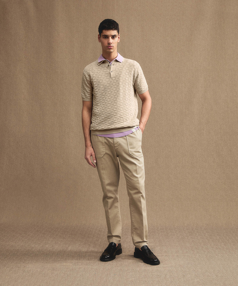 Polo in cotone con effetto 3D - T-shirt e Polo da uomo | Peuterey