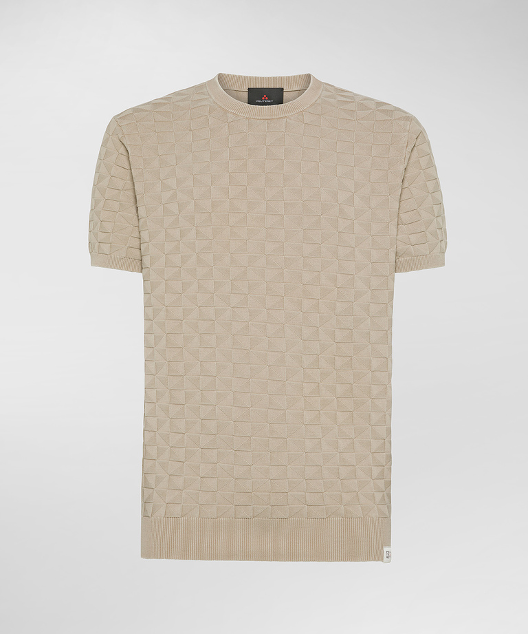 3D cotton knit t-shirt - Men's Top and Knitwear | Peuterey