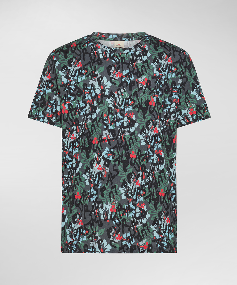 T-Shirt mit Alloverdruck - Plurals Collection Herren | Peuterey