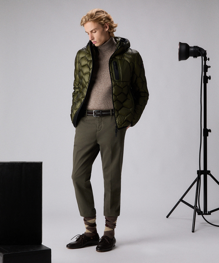 Modern down jacket with geometric quilting - Men's Preview | Peuterey