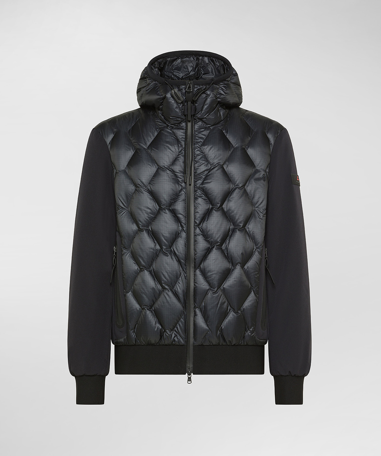 Two-Material Bomber Jacket With Geometric Quilting - Puffer & Down Jackets for men | Peuterey