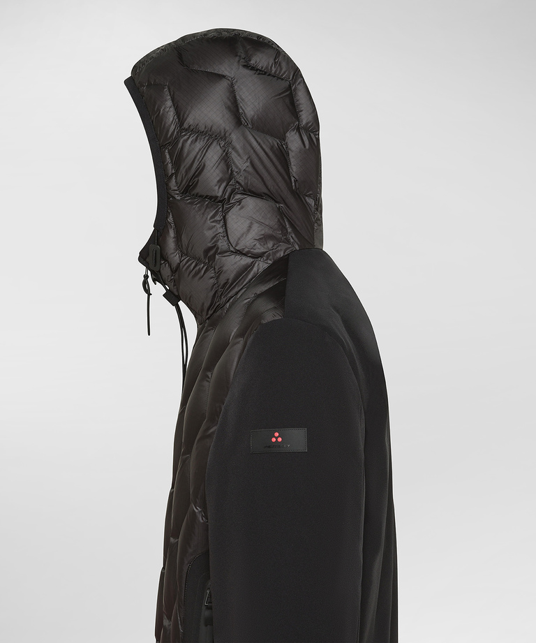 Bomber Bimateriale Con Trapunta Geometrica