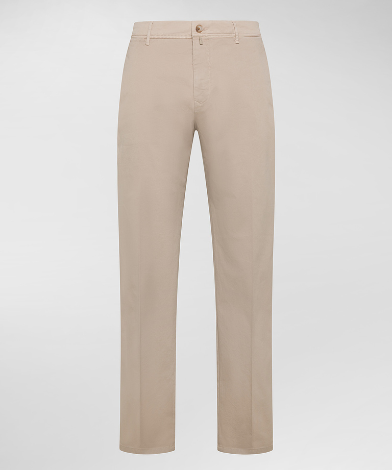 Stretch Cotton Gabardine Trousers - Men's Sale | Peuterey