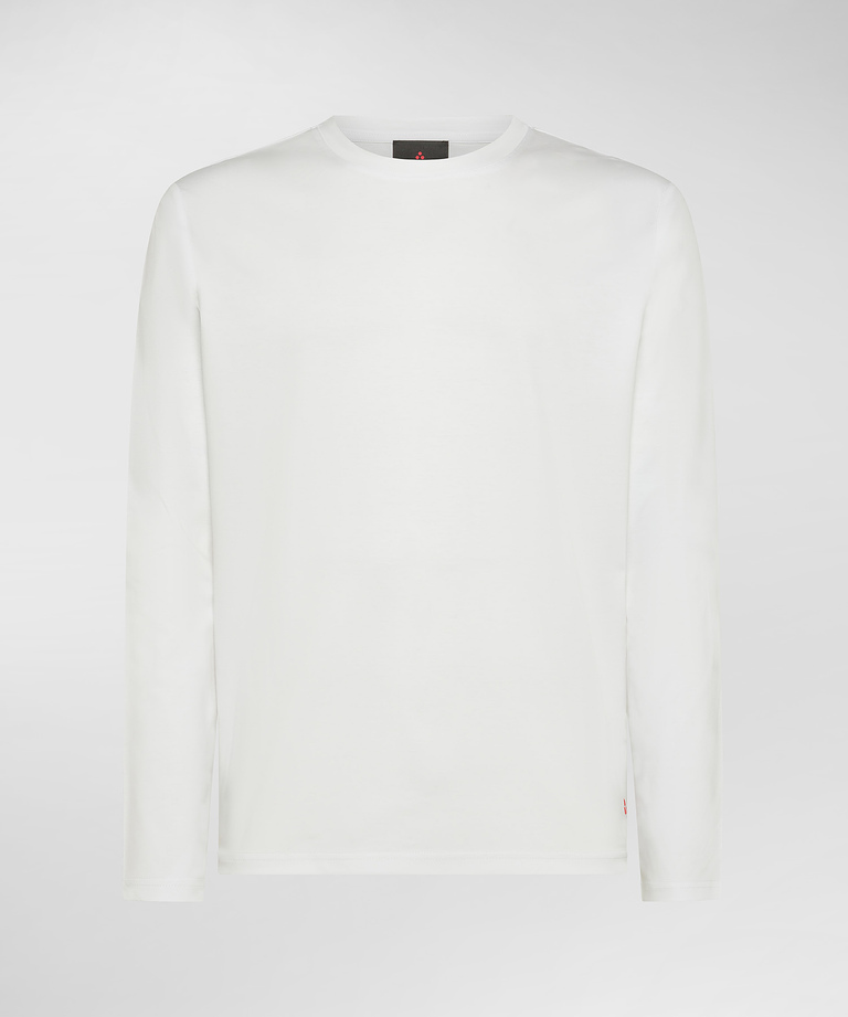 Soft cotton long sleeve sweater for men blue Peuterey