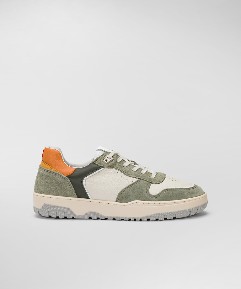 Suede And Leather Basket Sneakers - Men | Peuterey
