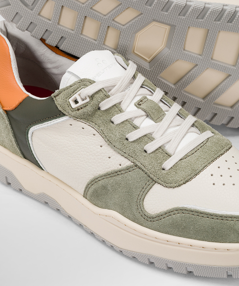 Suede And Leather Basket Sneakers