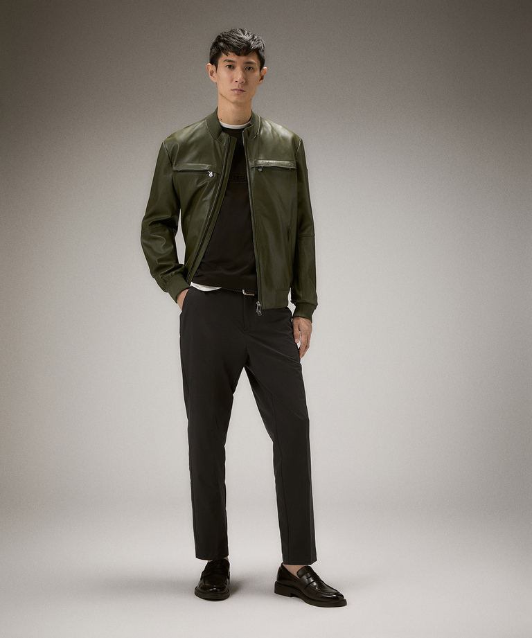 Leather jacket with chest pockets - Leather jackets | Peuterey