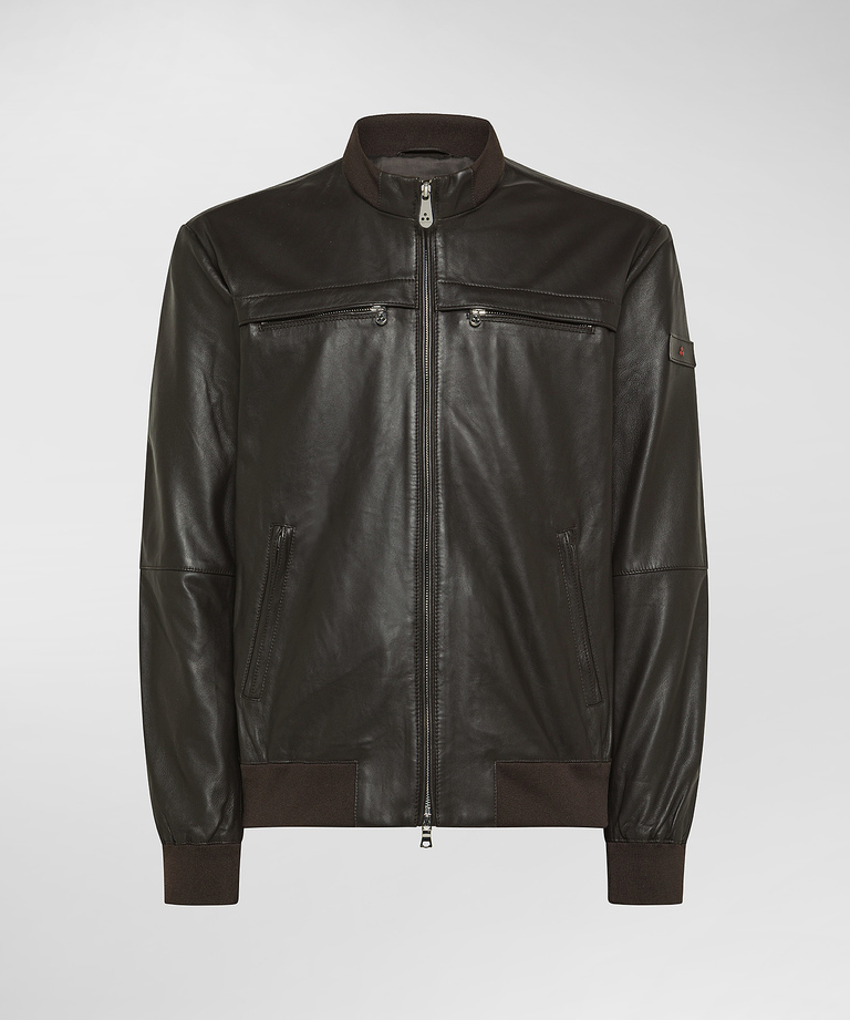 Leather jacket with chest pockets - Leather jackets | Peuterey