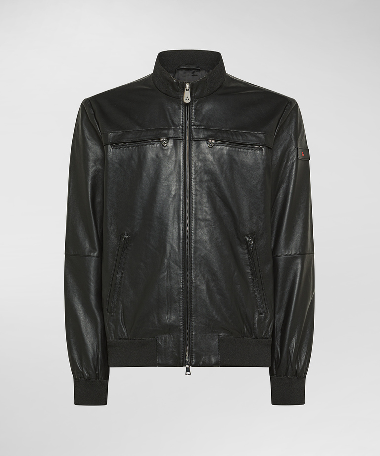 Leather jacket with chest pockets - Leather jackets | Peuterey