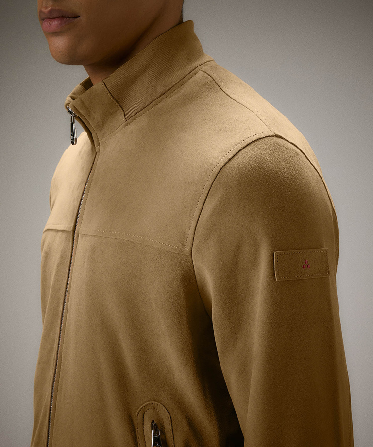 Giacca in pelle scamosciata