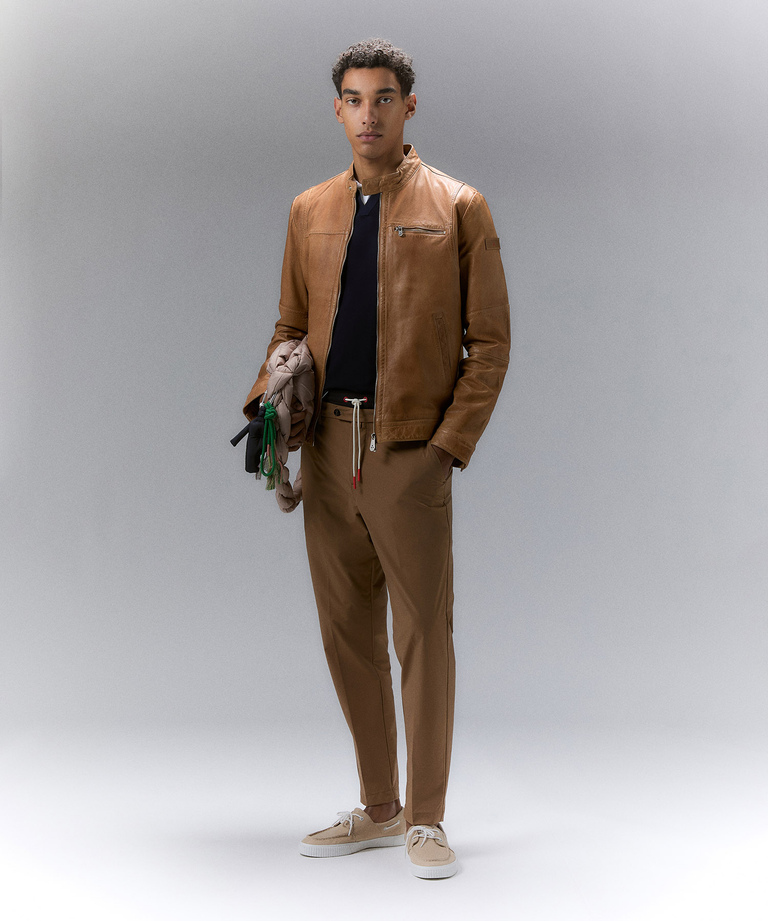 Soft leather biker jacket - Men | Peuterey