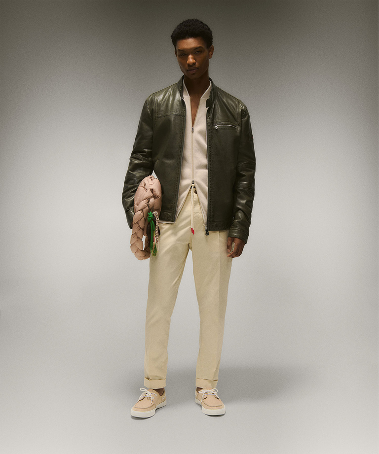Soft leather biker jacket - Men | Peuterey
