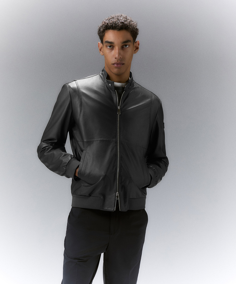Bomber in nappa tinta