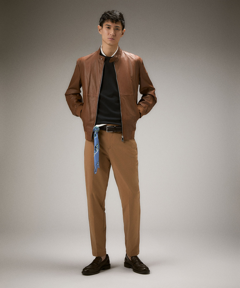 Dyed Nappa leather bomber jacket - Lightweight clothing | Peuterey