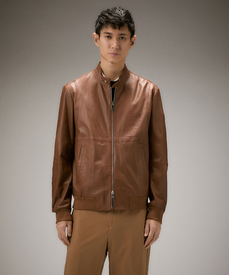 Bomber in nappa tinta