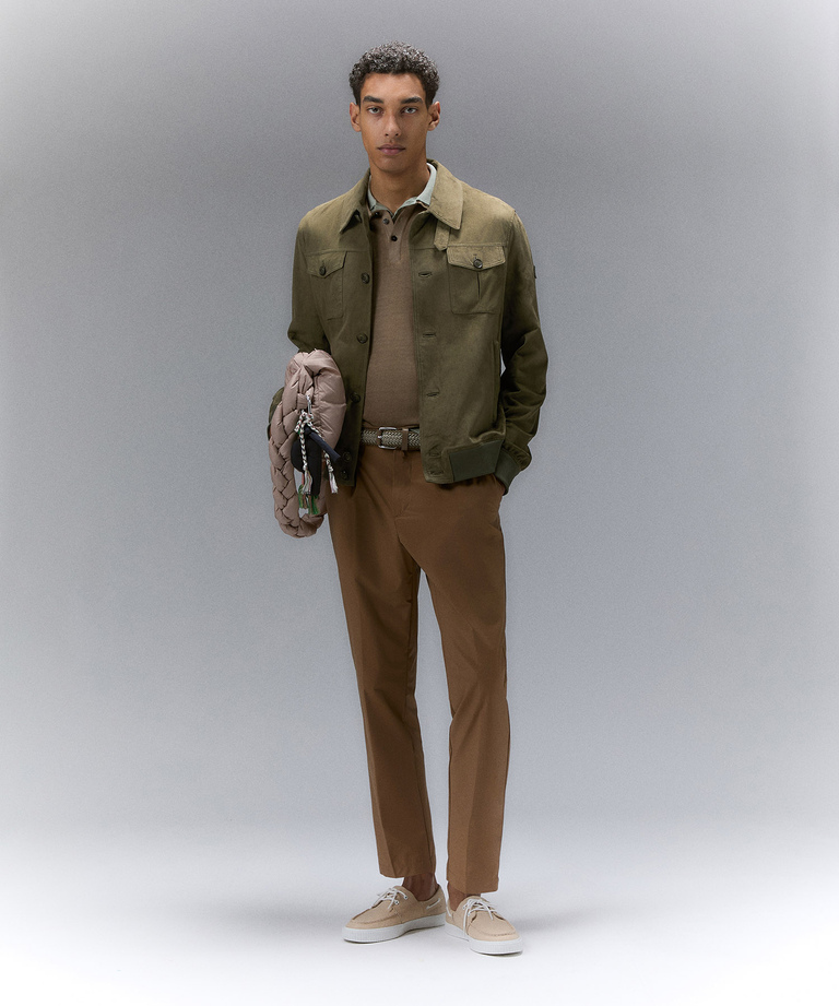 Suede jacket with Galalithe buttons - Bomber jackets | Peuterey