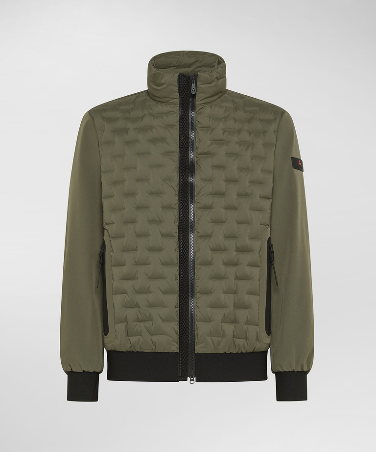 Two-material bomber jacket with geometric quilting - Men's Preview | Peuterey