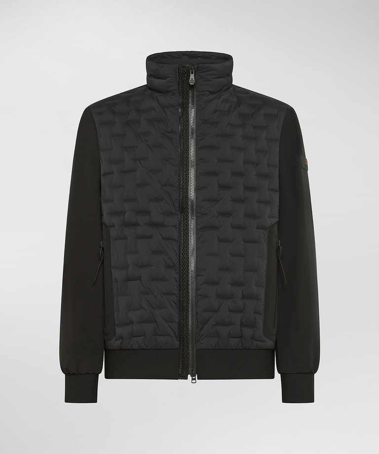 Two-material bomber jacket with geometric quilting - Men's Preview | Peuterey